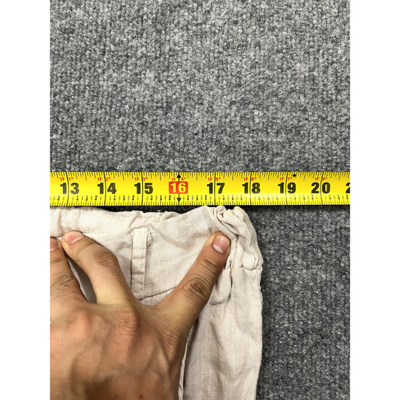 Linen Coastal Beach Resort Rustic Pants M Coastal Boho Minimalist Italy Vacation - Picture 7 of 11